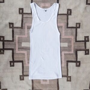 WYTHE NY Tubular Cotton Ribbed Tank Top in White - USA - NWT! - M